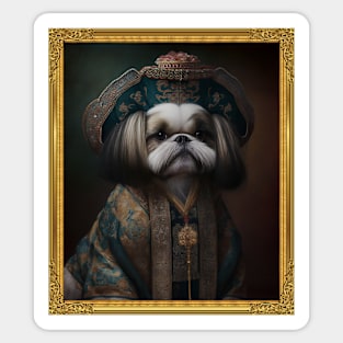 Shih Tzu - Empress of the Tzu Dynasty  (Framed) Sticker